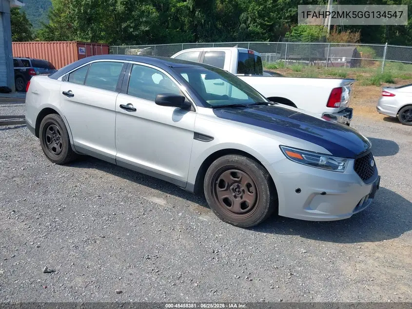 2016 Ford Police Interceptor VIN: 1FAHP2MK5GG134547 Lot: 45458381