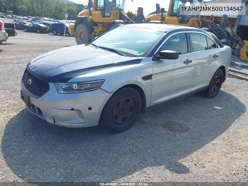 2016 Ford Police Interceptor VIN: 1FAHP2MK5GG134547 Lot: 45458381