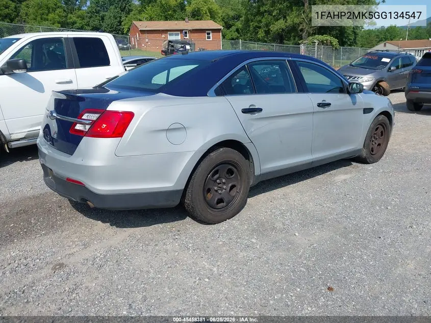 2016 Ford Police Interceptor VIN: 1FAHP2MK5GG134547 Lot: 45458381