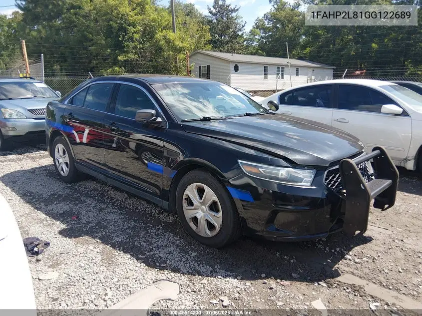 2016 Ford Police Interceptor VIN: 1FAHP2L81GG122689 Lot: 45514230