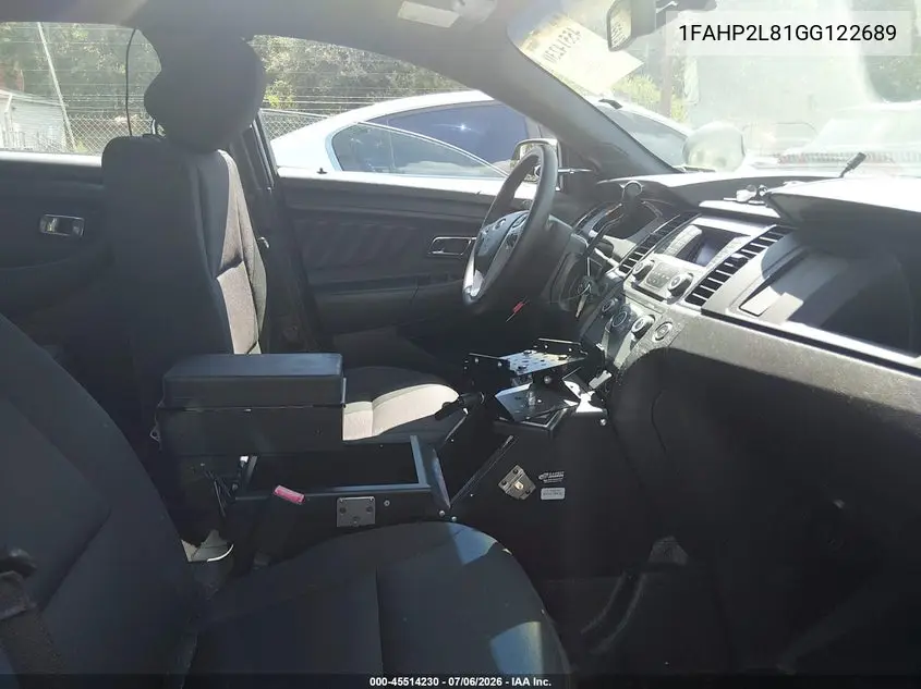 2016 Ford Police Interceptor VIN: 1FAHP2L81GG122689 Lot: 45514230