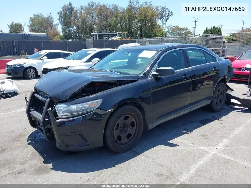 2016 Ford Police Interceptor VIN: 1FAHP2L8XGG147669 Lot: 45650909
