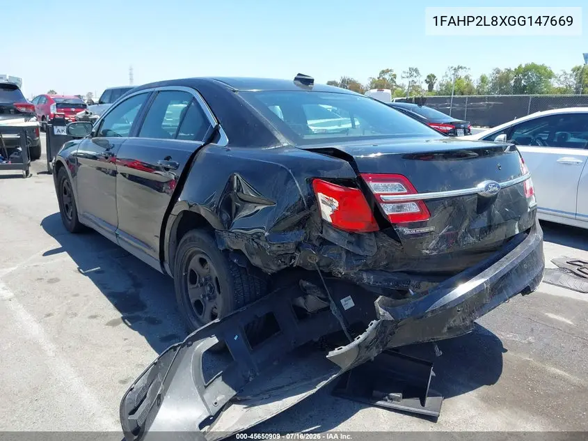 2016 Ford Police Interceptor VIN: 1FAHP2L8XGG147669 Lot: 45650909