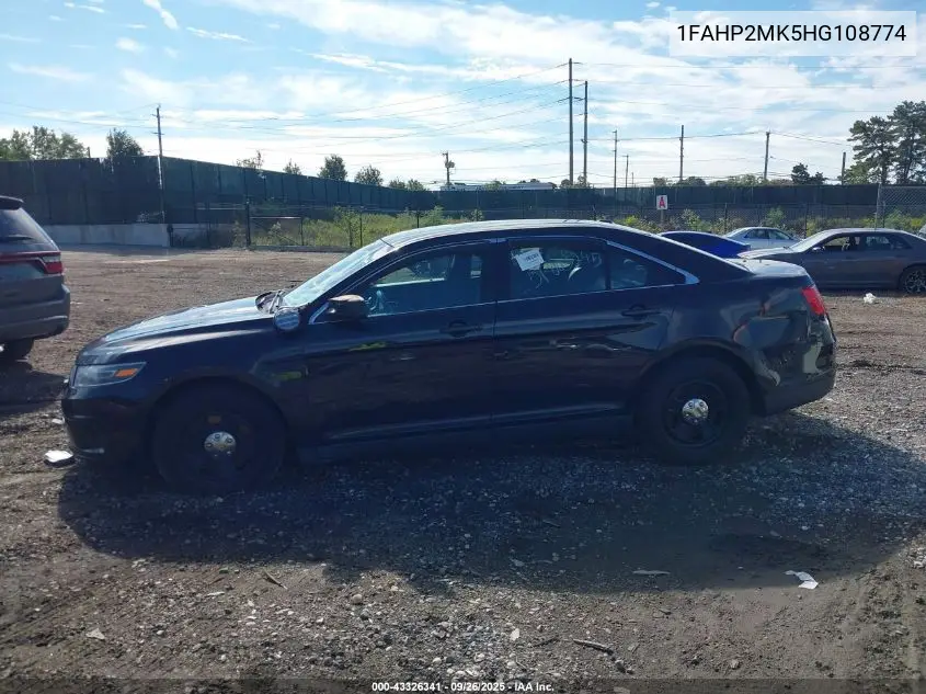 2017 Ford Police Interceptor VIN: 1FAHP2MK5HG108774 Lot: 43326341