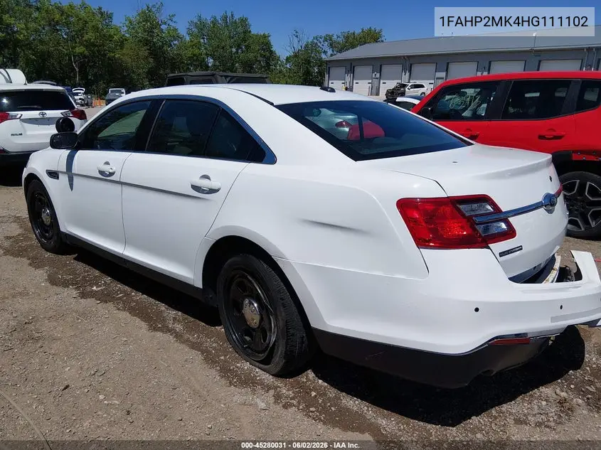 2017 Ford Police Interceptor VIN: 1FAHP2MK4HG111102 Lot: 45280031