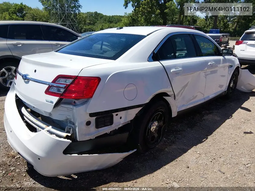 2017 Ford Police Interceptor VIN: 1FAHP2MK4HG111102 Lot: 45280031