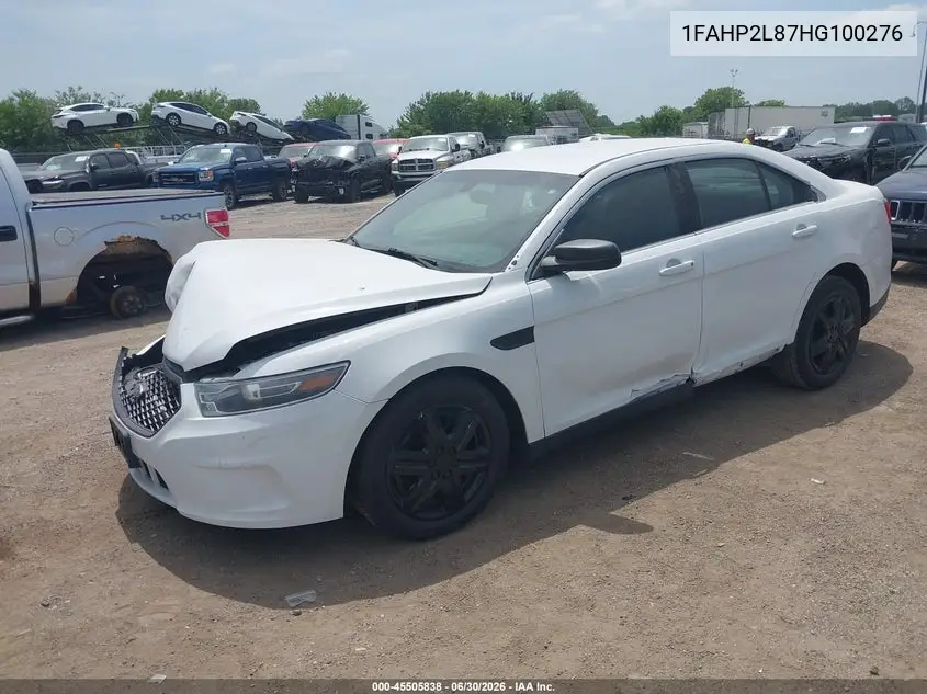 2017 Ford Police Interceptor VIN: 1FAHP2L87HG100276 Lot: 45505838
