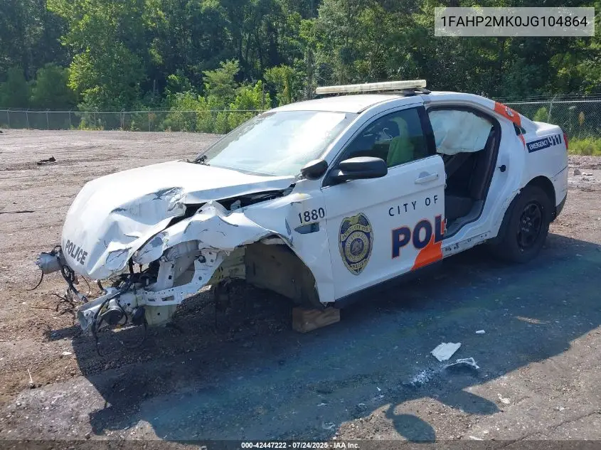 2018 Ford Police Interceptor VIN: 1FAHP2MK0JG104864 Lot: 42447222
