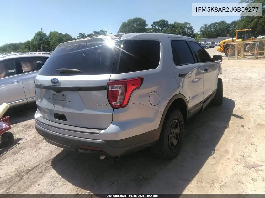 2018 Ford Police Interceptor VIN: 1FM5K8AR2JGB59277 Lot: 45653525