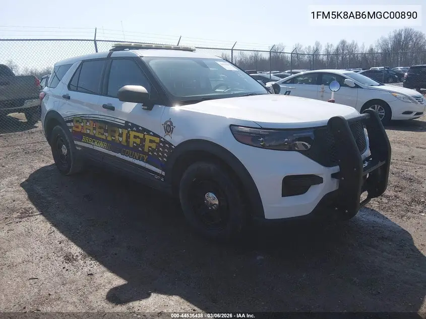 2021 Ford Police Interceptor VIN: 1FM5K8AB6MGC00890 Lot: 44536438