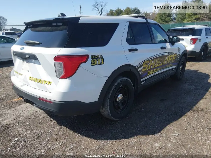 2021 Ford Police Interceptor VIN: 1FM5K8AB6MGC00890 Lot: 44536438