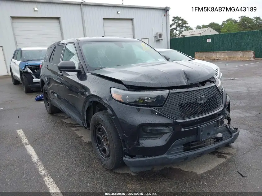 2021 Ford Police Interceptor VIN: 1FM5K8AB7MGA43189 Lot: 45459486