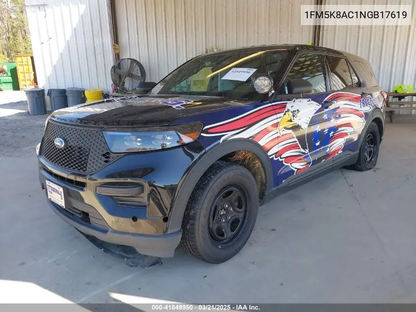 2022 Ford Police Interceptor VIN: 1FM5K8AC1NGB17619 Lot: 41849950