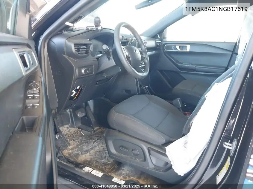 2022 Ford Police Interceptor VIN: 1FM5K8AC1NGB17619 Lot: 41849950