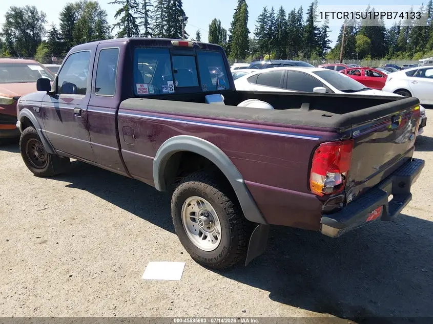 1993 Ford Ranger Super Cab VIN: 1FTCR15U1PPB74133 Lot: 45585683