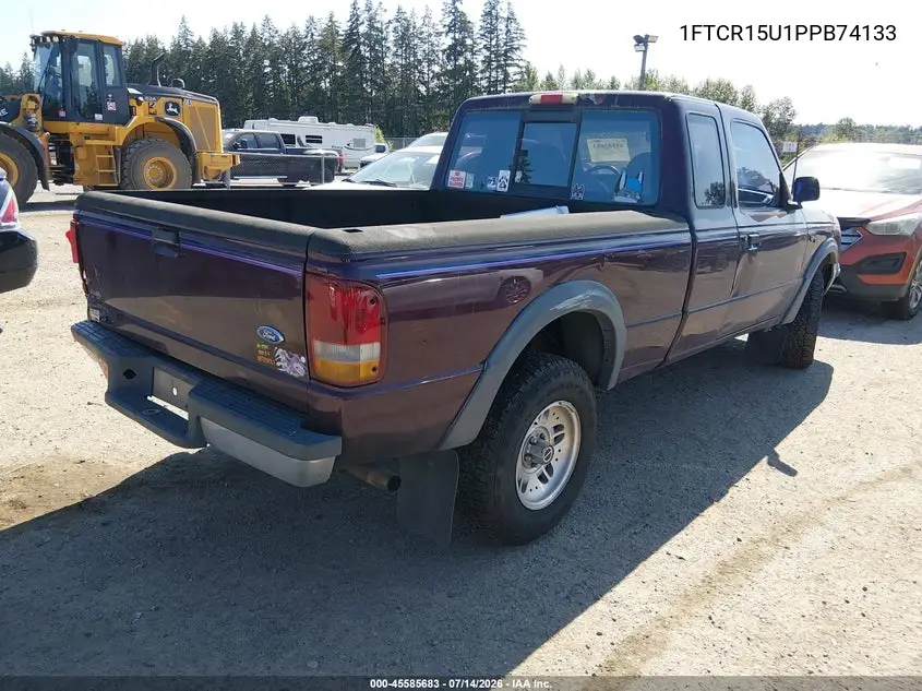 1993 Ford Ranger Super Cab VIN: 1FTCR15U1PPB74133 Lot: 45585683