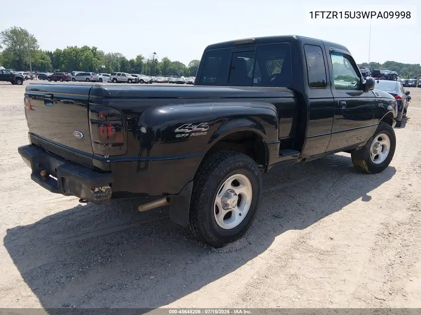 1998 Ford Ranger Splash/Xl/Xlt VIN: 1FTZR15U3WPA09998 Lot: 45648206