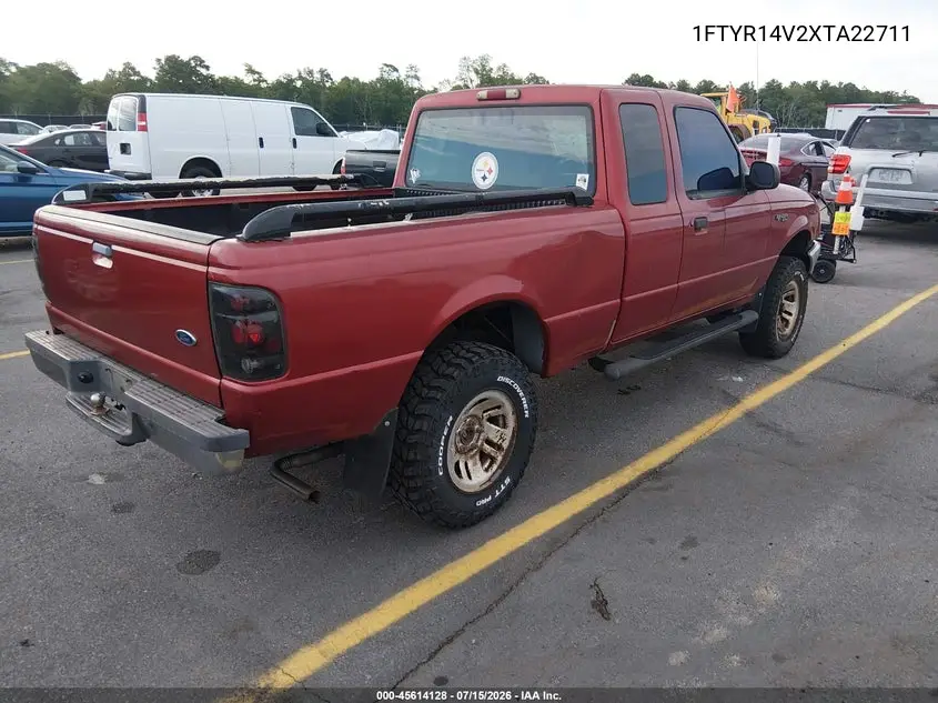 1999 Ford Ranger Xl/Xlt VIN: 1FTYR14V2XTA22711 Lot: 45614128
