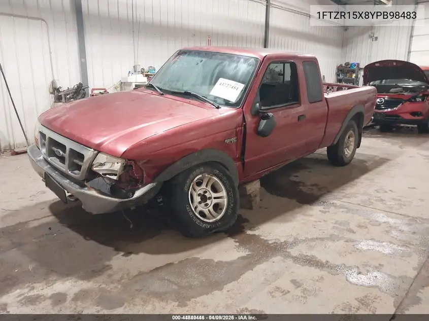 1FTZR15X8YPB98483 2000 Ford Ranger Xlt