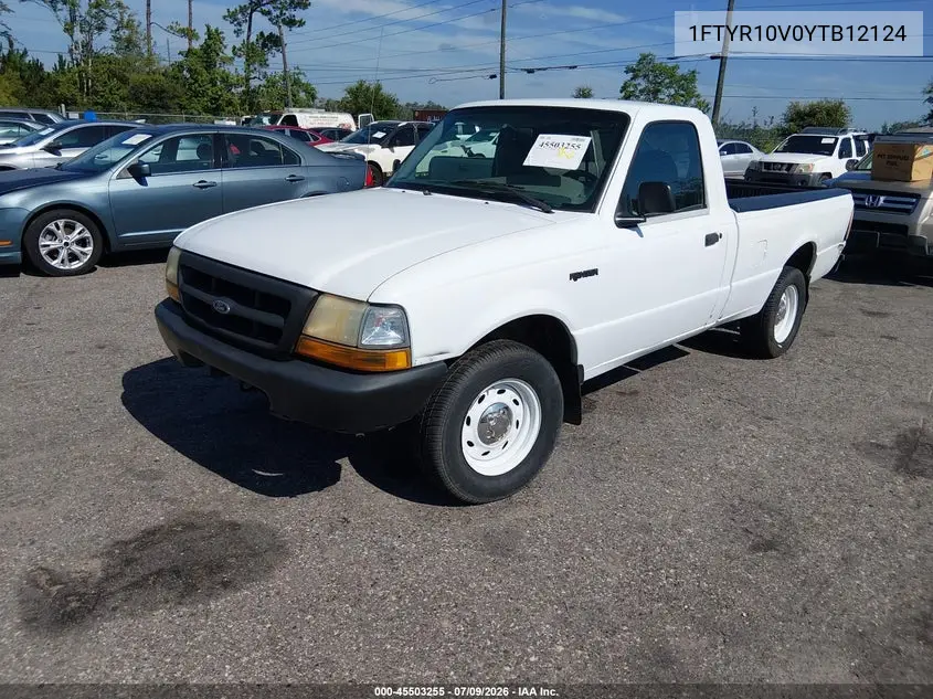 2000 Ford Ranger Xl/Xlt VIN: 1FTYR10V0YTB12124 Lot: 45503255