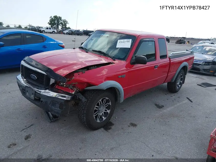2000 Ford Ranger Xlt VIN: 1FTYR14X1YPB78427 Lot: 45642799