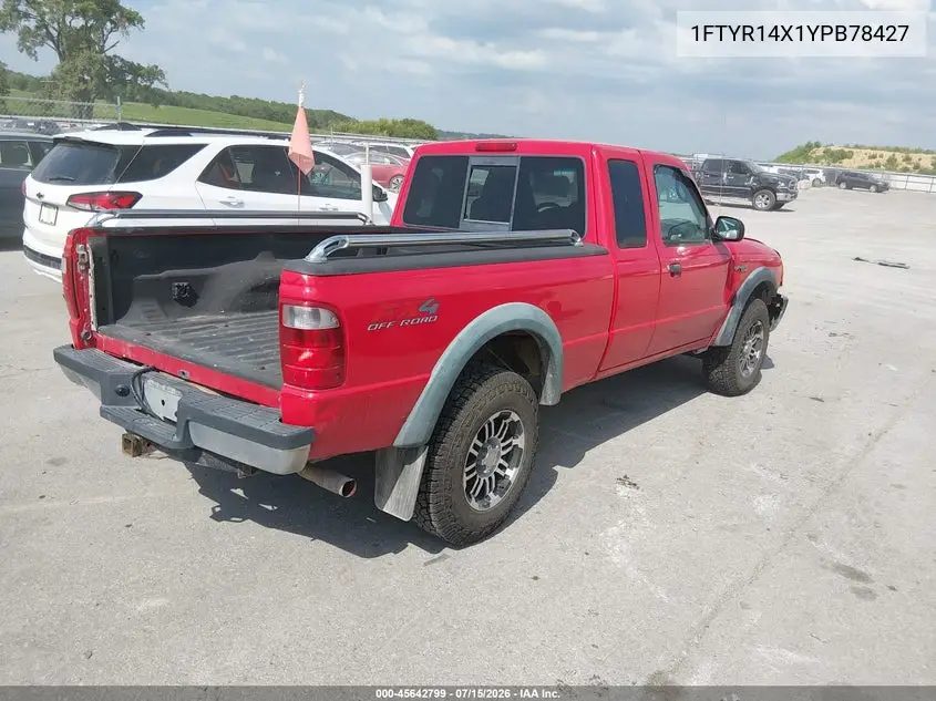2000 Ford Ranger Xlt VIN: 1FTYR14X1YPB78427 Lot: 45642799