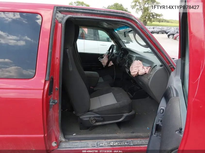 2000 Ford Ranger Xlt VIN: 1FTYR14X1YPB78427 Lot: 45642799