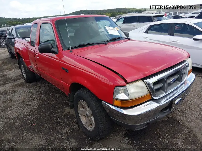 2000 Ford Ranger Xl/Xlt VIN: 1FTZR15V0YPB61099 Lot: 45665952