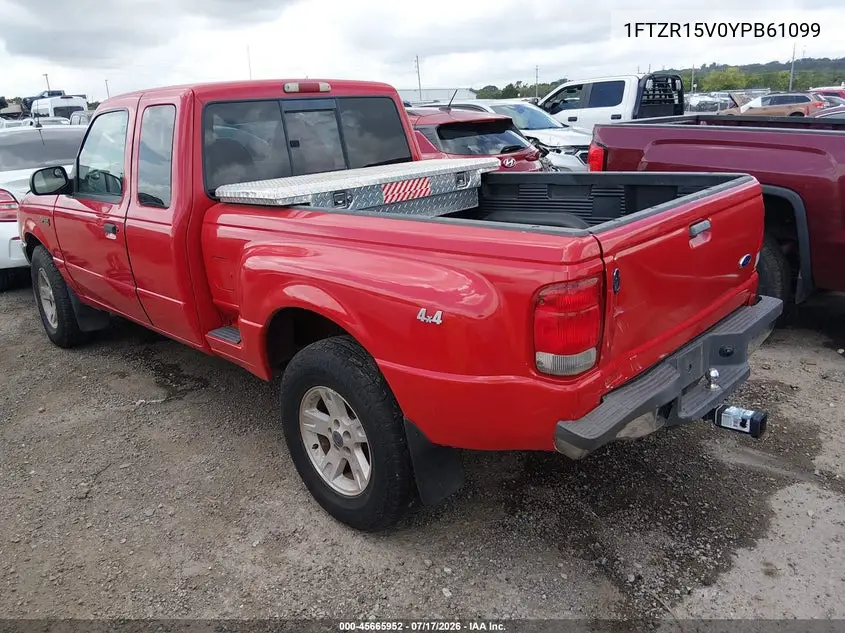 2000 Ford Ranger Xl/Xlt VIN: 1FTZR15V0YPB61099 Lot: 45665952
