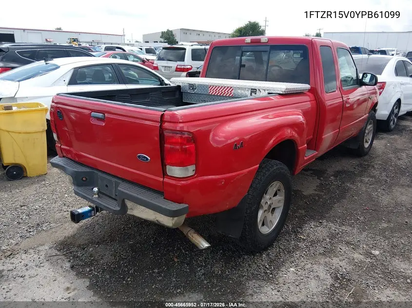 2000 Ford Ranger Xl/Xlt VIN: 1FTZR15V0YPB61099 Lot: 45665952