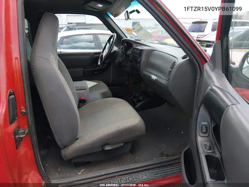2000 Ford Ranger Xl/Xlt VIN: 1FTZR15V0YPB61099 Lot: 45665952