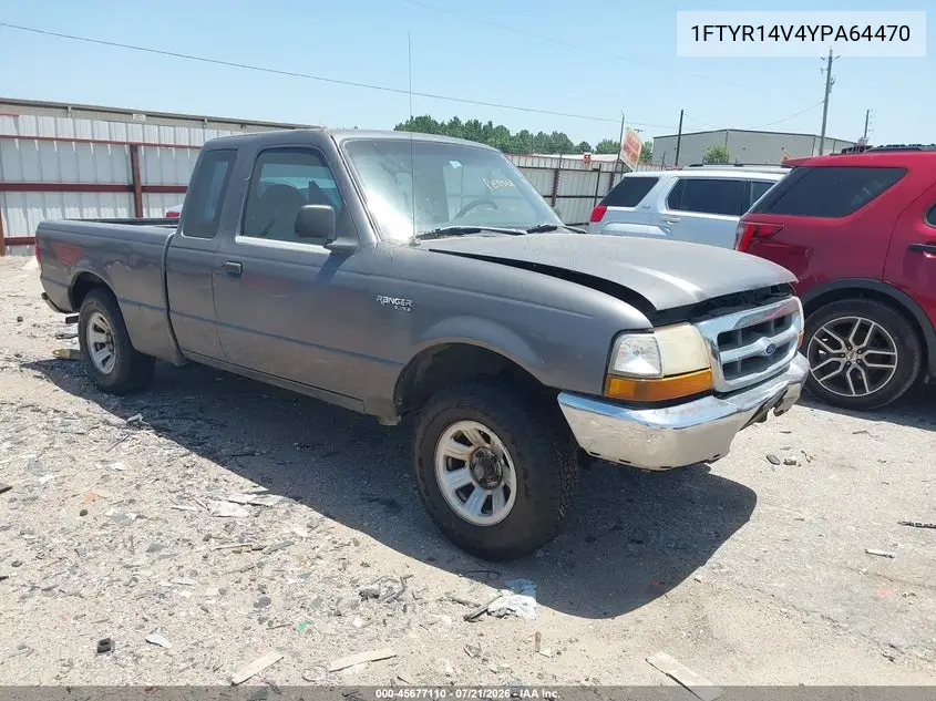 2000 Ford Ranger Xl/Xlt VIN: 1FTYR14V4YPA64470 Lot: 45677110
