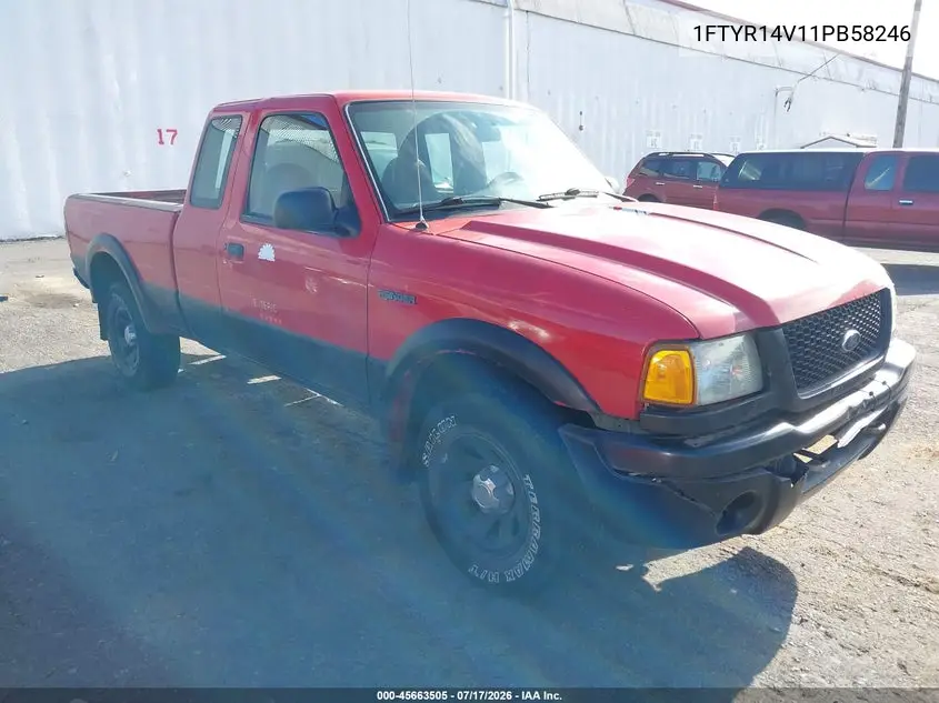 2001 Ford Ranger Edge/Xl/Xlt VIN: 1FTYR14V11PB58246 Lot: 45663505