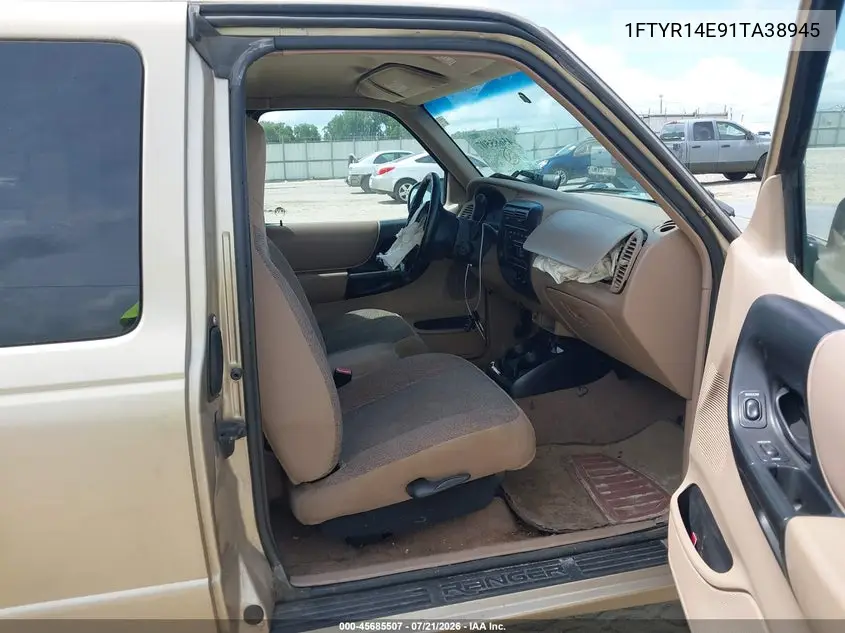2001 Ford Ranger Edge/Xlt VIN: 1FTYR14E91TA38945 Lot: 45685507