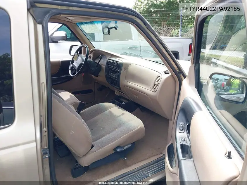 2002 Ford Ranger Edge/Tremor/Xlt VIN: 1FTYR44U22PA92185 Lot: 45300656