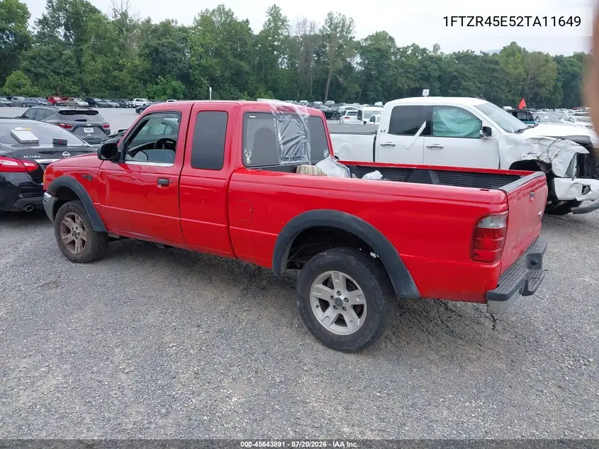 2002 Ford Ranger Edge/Xlt VIN: 1FTZR45E52TA11649 Lot: 45643891