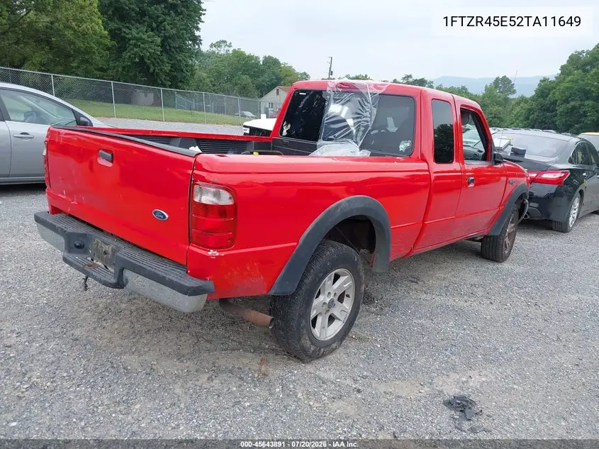 2002 Ford Ranger Edge/Xlt VIN: 1FTZR45E52TA11649 Lot: 45643891