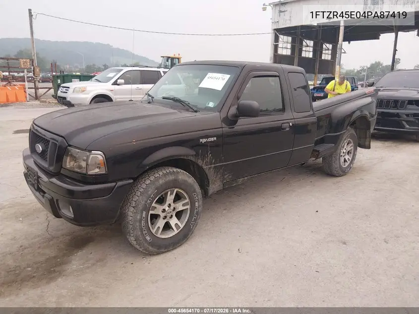 2004 Ford Ranger Edge/Tremor/Xlt VIN: 1FTZR45E04PA87419 Lot: 45654170