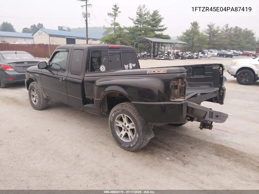 2004 Ford Ranger Edge/Tremor/Xlt VIN: 1FTZR45E04PA87419 Lot: 45654170