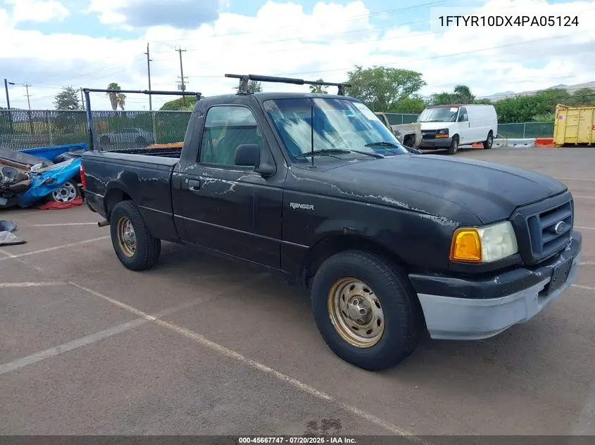 2004 Ford Ranger Xl/Xlt VIN: 1FTYR10DX4PA05124 Lot: 45667747