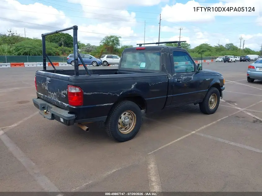 2004 Ford Ranger Xl/Xlt VIN: 1FTYR10DX4PA05124 Lot: 45667747