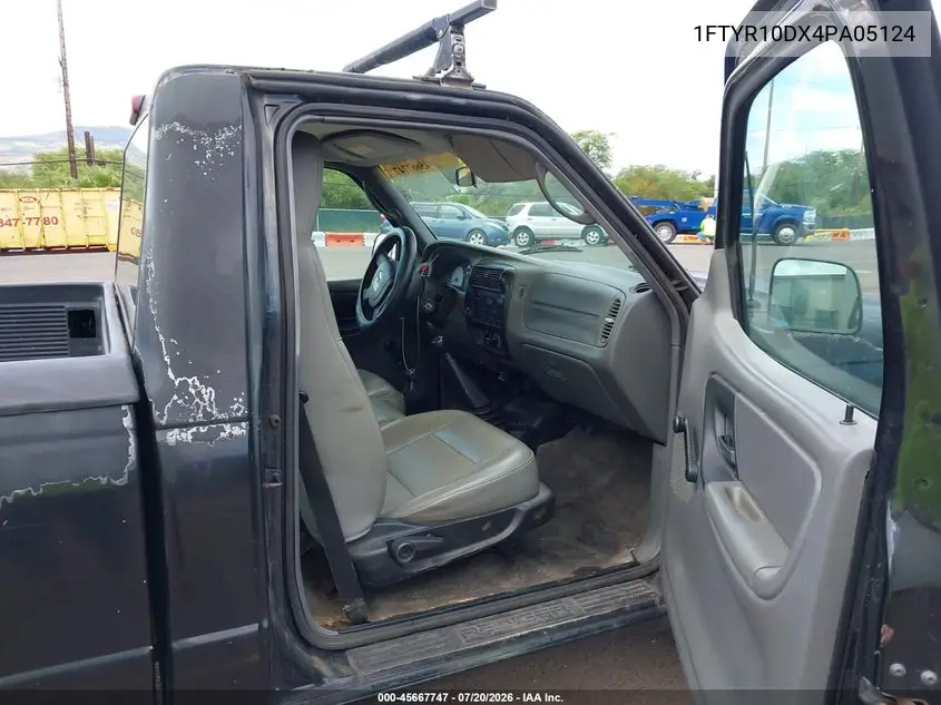2004 Ford Ranger Xl/Xlt VIN: 1FTYR10DX4PA05124 Lot: 45667747