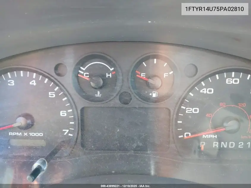 1FTYR14U75PA02810 2005 Ford Ranger Edge/Stx/Xl/Xlt
