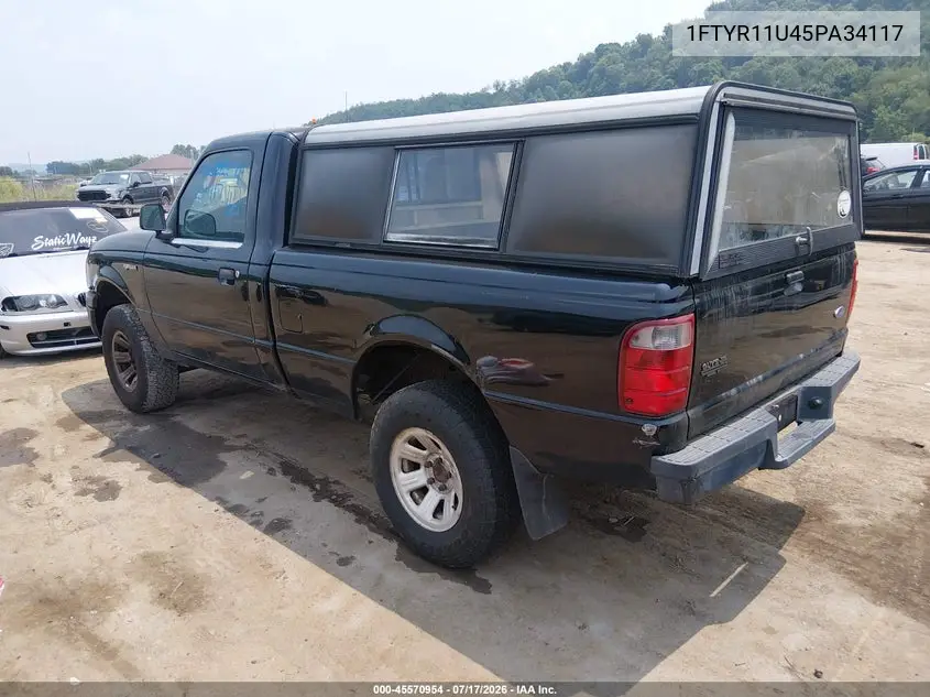 2005 Ford Ranger Edge/Xl/Xlt VIN: 1FTYR11U45PA34117 Lot: 45570954