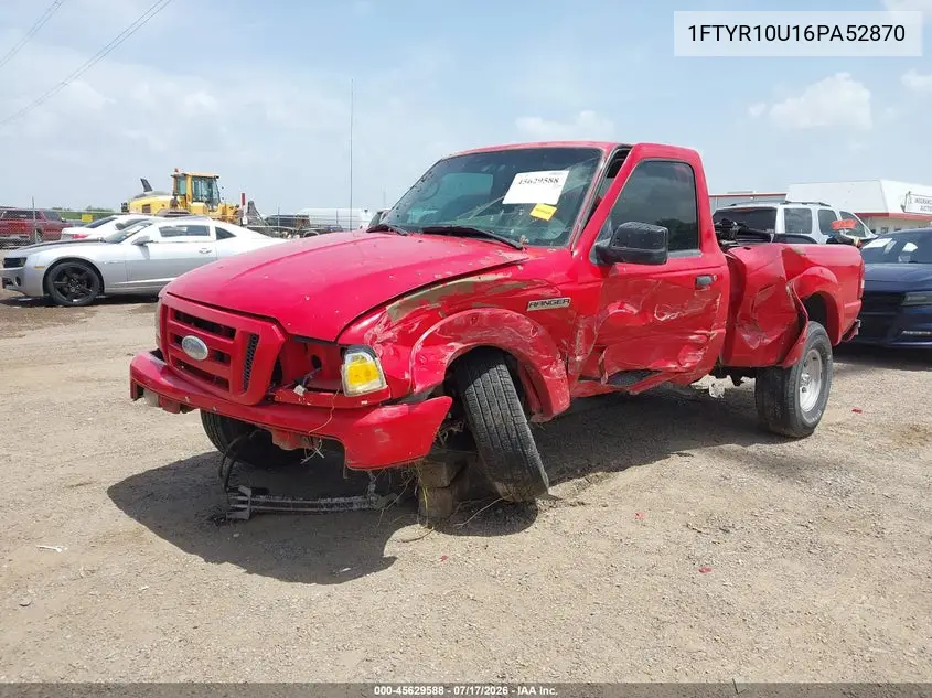 2006 Ford Ranger Sport/Stx/Xl/Xlt VIN: 1FTYR10U16PA52870 Lot: 45629588
