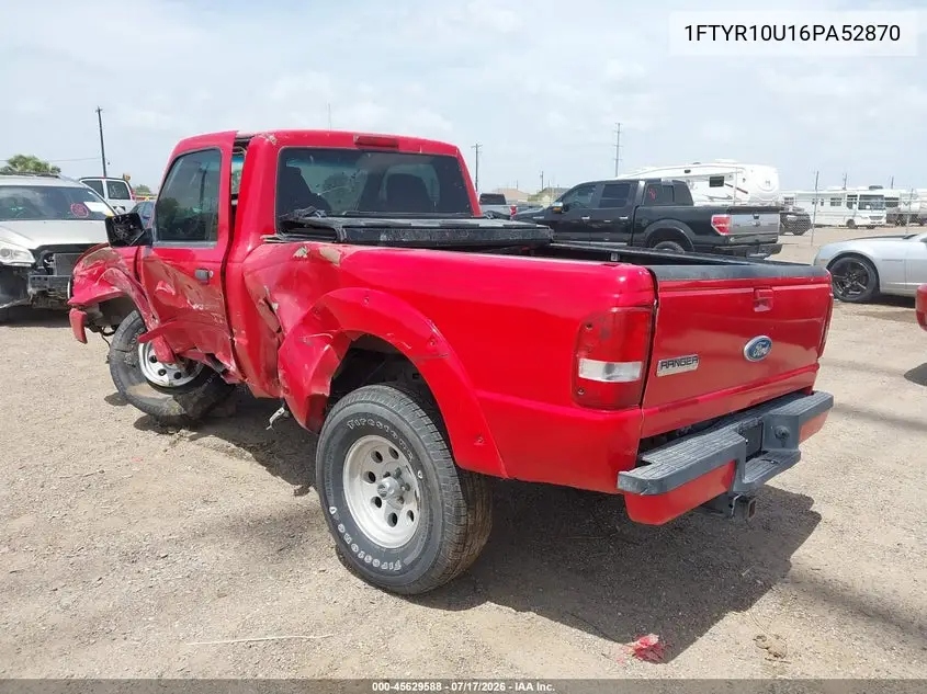 2006 Ford Ranger Sport/Stx/Xl/Xlt VIN: 1FTYR10U16PA52870 Lot: 45629588