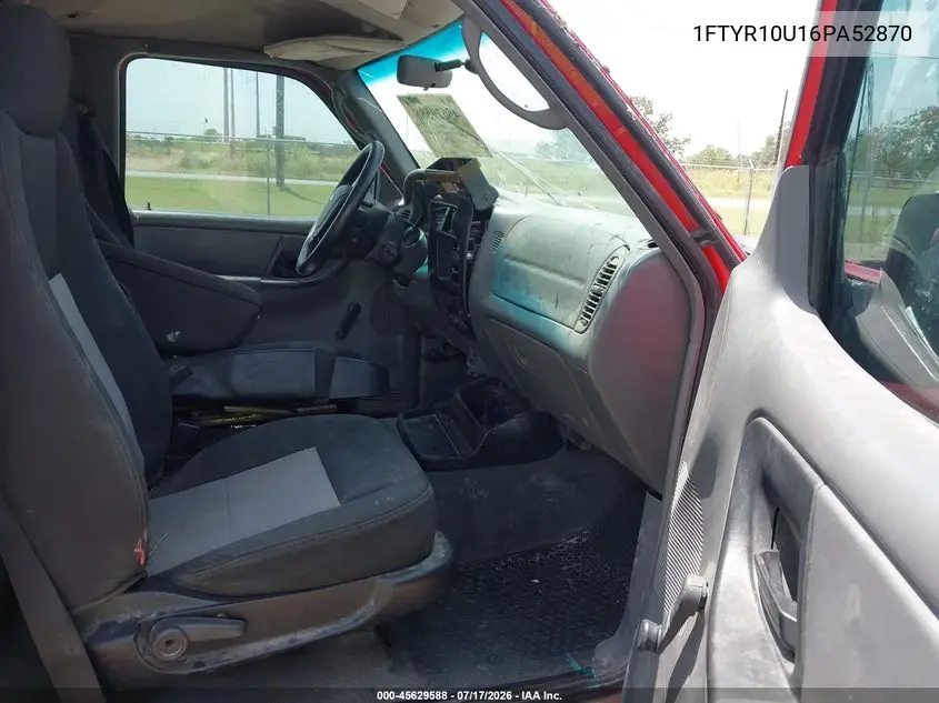 2006 Ford Ranger Sport/Stx/Xl/Xlt VIN: 1FTYR10U16PA52870 Lot: 45629588