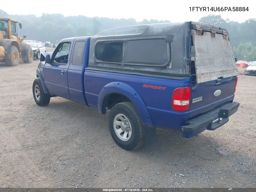 2006 Ford Ranger Sport/Stx/Xl/Xlt VIN: 1FTYR14U66PA58884 Lot: 45640358
