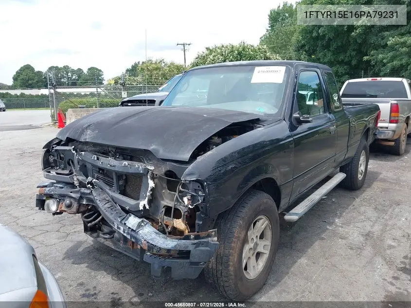2006 Ford Ranger Fx4 Off-Road/Sport/Xl/Xlt VIN: 1FTYR15E16PA79231 Lot: 45680807