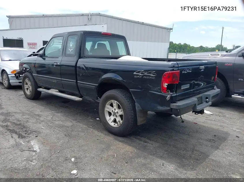 2006 Ford Ranger Fx4 Off-Road/Sport/Xl/Xlt VIN: 1FTYR15E16PA79231 Lot: 45680807